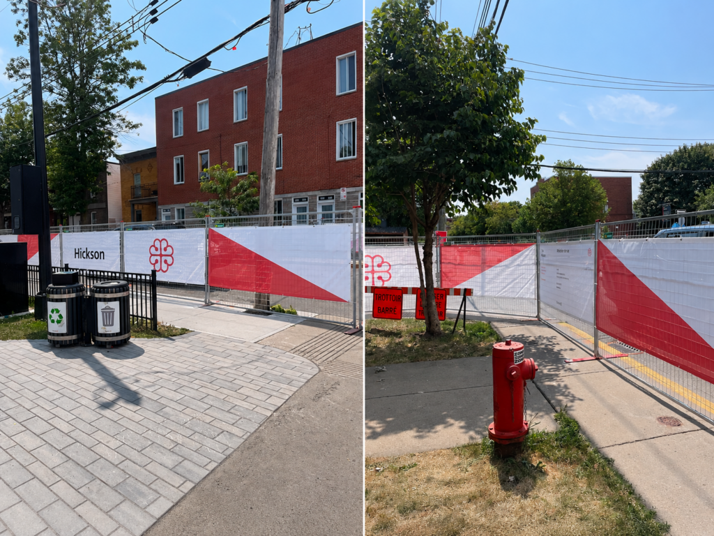 Urban Construction Diptych with Fencing